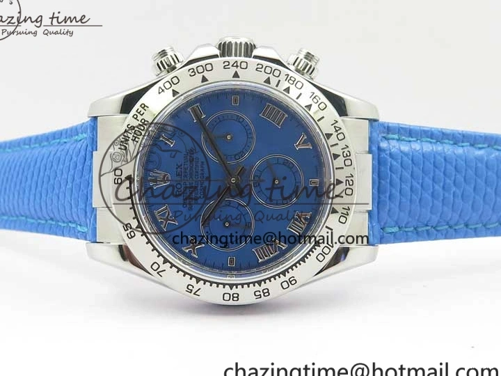 MiroTime 0215 Elegant Daytona 116519 OXF Best Edition Blue Dial on Blue Leather Strap A 3073